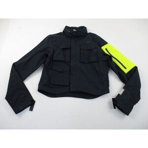 Nike Off-White Jacket Womens S Black Neon Utility Crop Ripstop BV8039-010